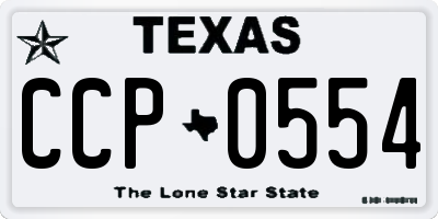 TX license plate CCP0554