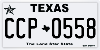 TX license plate CCP0558