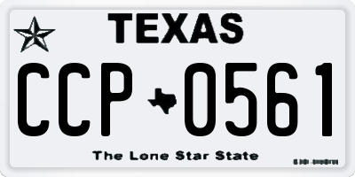 TX license plate CCP0561