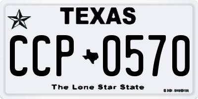 TX license plate CCP0570