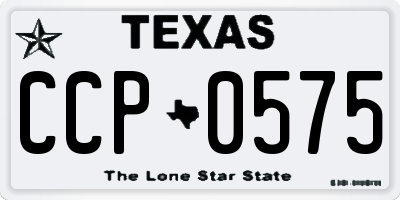 TX license plate CCP0575