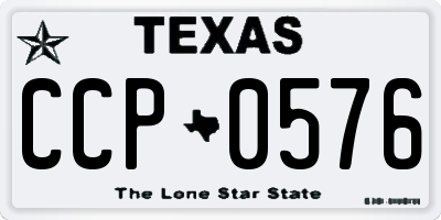 TX license plate CCP0576