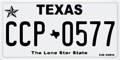 TX license plate CCP0577