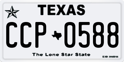 TX license plate CCP0588