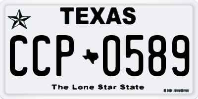 TX license plate CCP0589