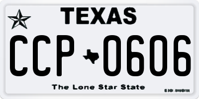 TX license plate CCP0606