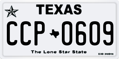 TX license plate CCP0609
