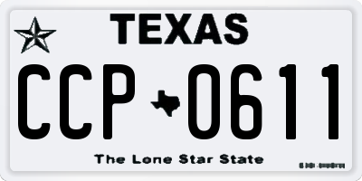 TX license plate CCP0611