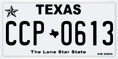 TX license plate CCP0613