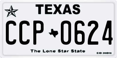 TX license plate CCP0624