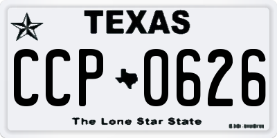 TX license plate CCP0626