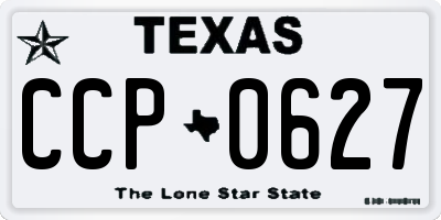 TX license plate CCP0627