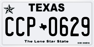 TX license plate CCP0629