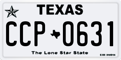 TX license plate CCP0631