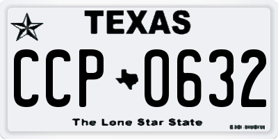 TX license plate CCP0632