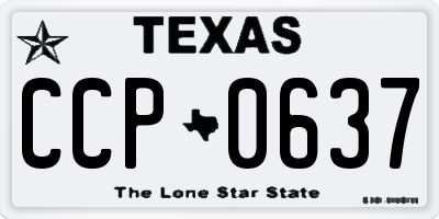 TX license plate CCP0637