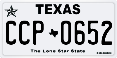 TX license plate CCP0652