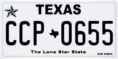 TX license plate CCP0655