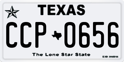 TX license plate CCP0656
