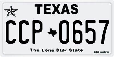 TX license plate CCP0657