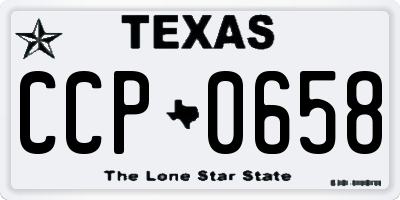 TX license plate CCP0658