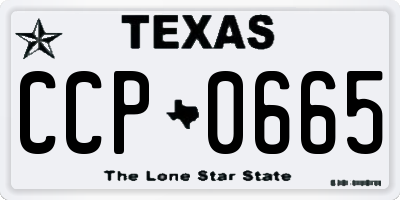 TX license plate CCP0665