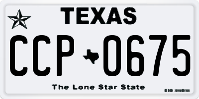TX license plate CCP0675