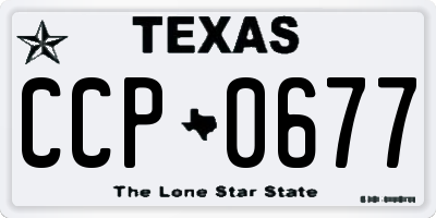 TX license plate CCP0677