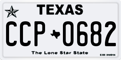 TX license plate CCP0682