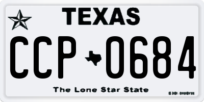 TX license plate CCP0684