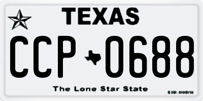 TX license plate CCP0688