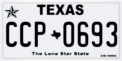 TX license plate CCP0693