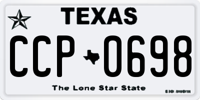 TX license plate CCP0698