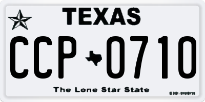 TX license plate CCP0710