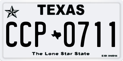 TX license plate CCP0711