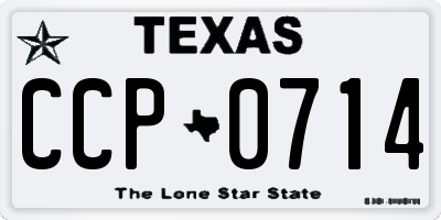 TX license plate CCP0714