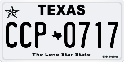 TX license plate CCP0717