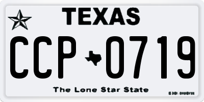 TX license plate CCP0719