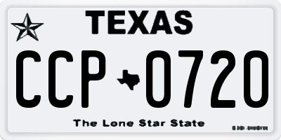 TX license plate CCP0720