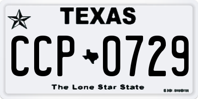 TX license plate CCP0729