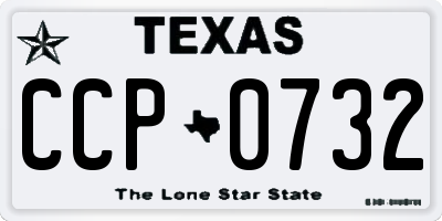 TX license plate CCP0732