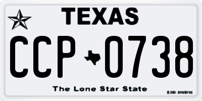 TX license plate CCP0738