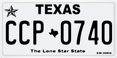TX license plate CCP0740