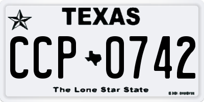 TX license plate CCP0742