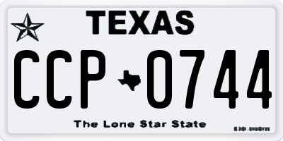 TX license plate CCP0744