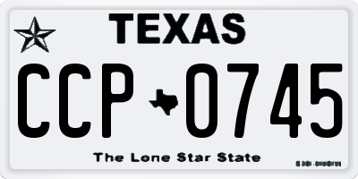 TX license plate CCP0745
