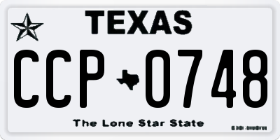TX license plate CCP0748
