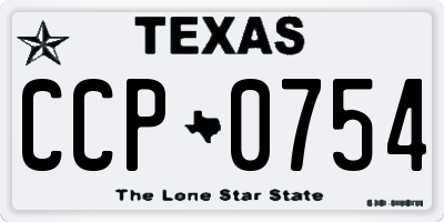 TX license plate CCP0754