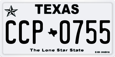 TX license plate CCP0755