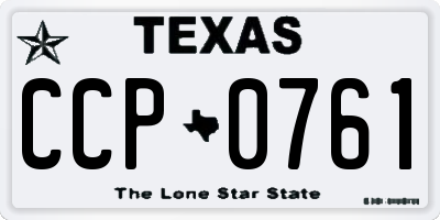 TX license plate CCP0761